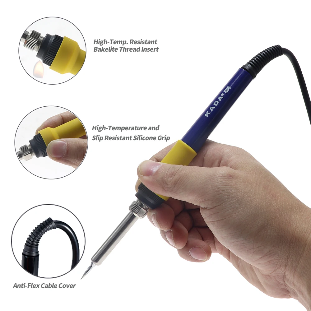 KADA 936A Soldering Iron Handle 50W Universal 936 สถานีบัดกรีเตารีดไฟฟ้า 5 หลุมอินเทอร์เฟซเครื่องมือเชื่อมอุปกรณ์เสริม