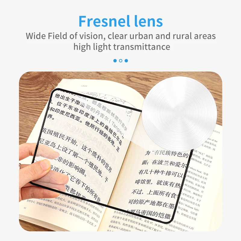LUXIANZI PVC 10X Magnifier Fresnel LENS Transparent Card Magnifying For Elderly Reading Portable Ultra-Thin Magnifying Glass