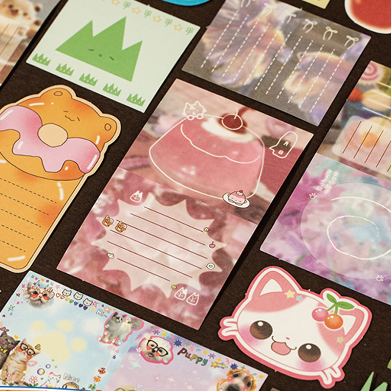 4 stil 200 Teile/beutel Stimmung Graffiti Alten Morgen Stil Haftnotizen Material Pack DIY Handbuch Material Telefon Fall Tagebuch Decorati