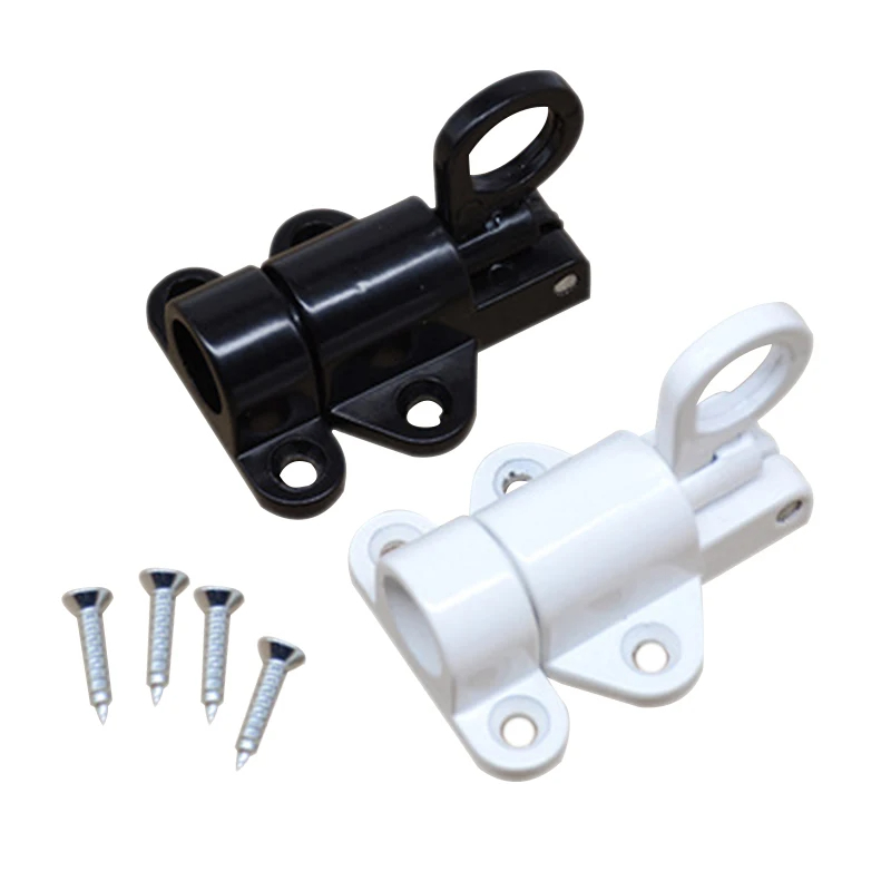 Automatic Door Bolt Latch Home Window Gate Security Pull Ring Spring Bounce Door Bolt Automatic Latch Lock