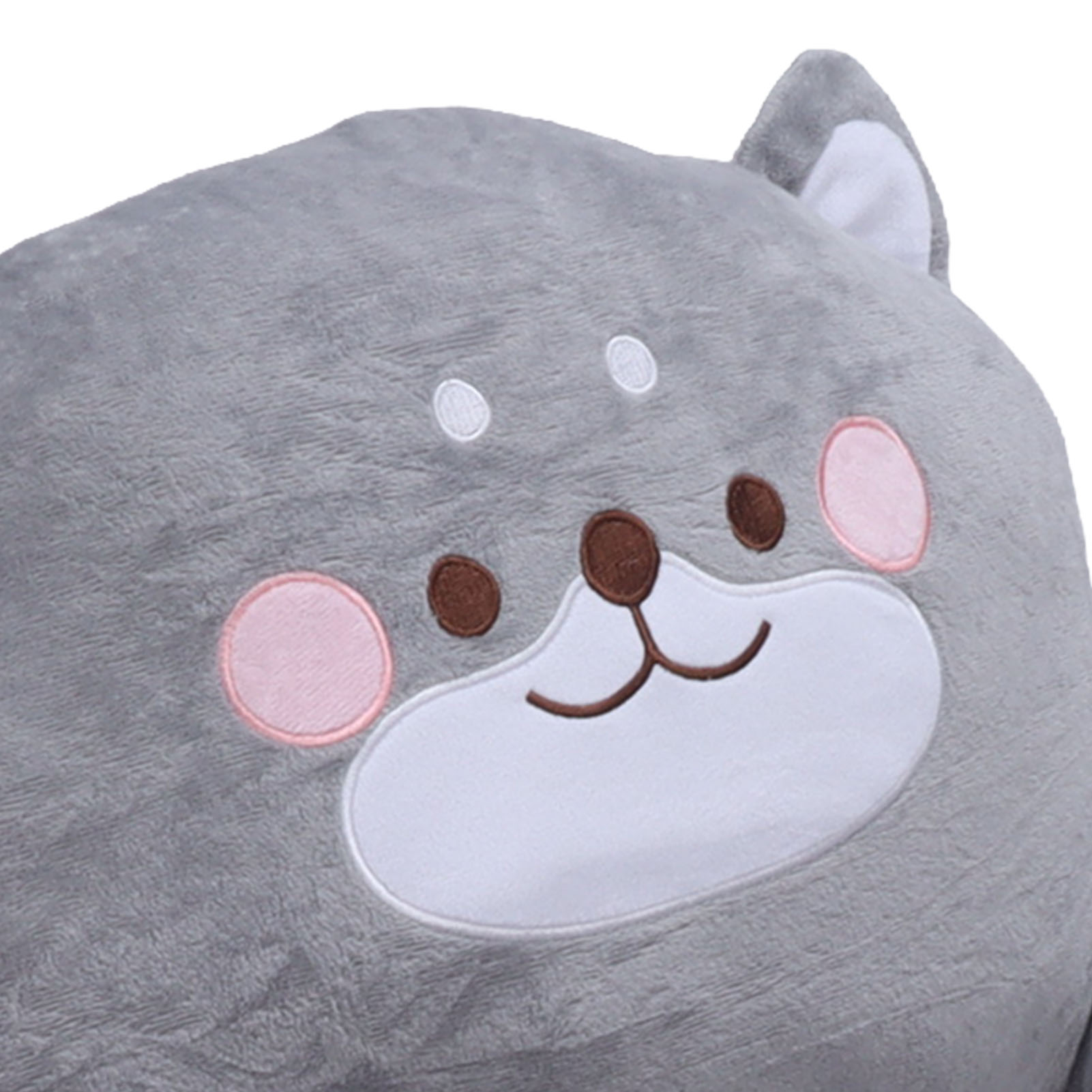 Couch Kids Sofa Cartoon Gray Dog  Foldable Wide Handle Soft Breathable Toddler Chair for Reading Relaxing Sleeping