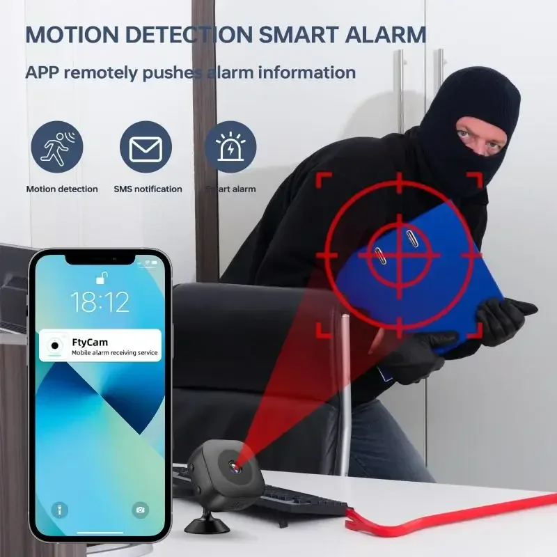 Xiaomi 8K Mini Security Camera High Definition Surveillance Cam with Full Color Night Vision WiFi Monitoring Waterproof  Motion