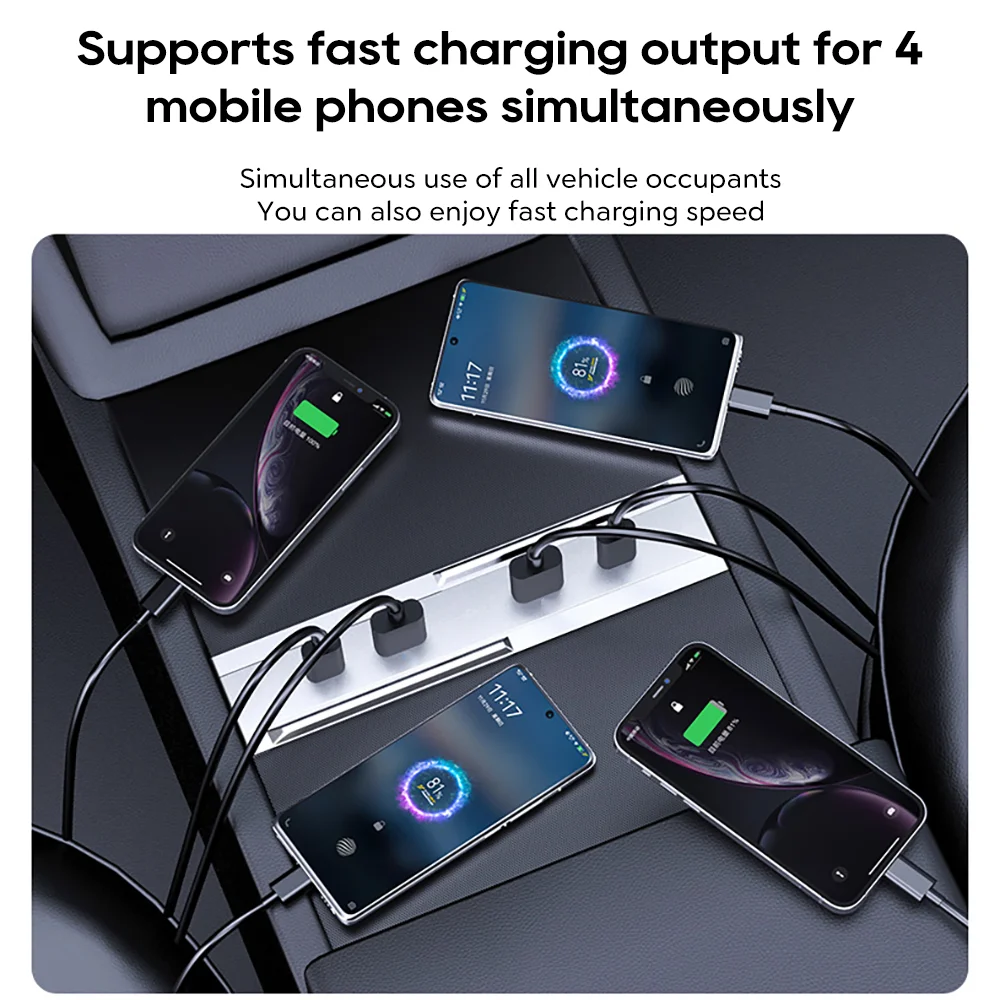 Dla Tesla New Model Y 2025 Launch Juniper Central Control Fast Charging TPYE-C USB HUB Model 3 Highland 2024 65W Expansion Dock