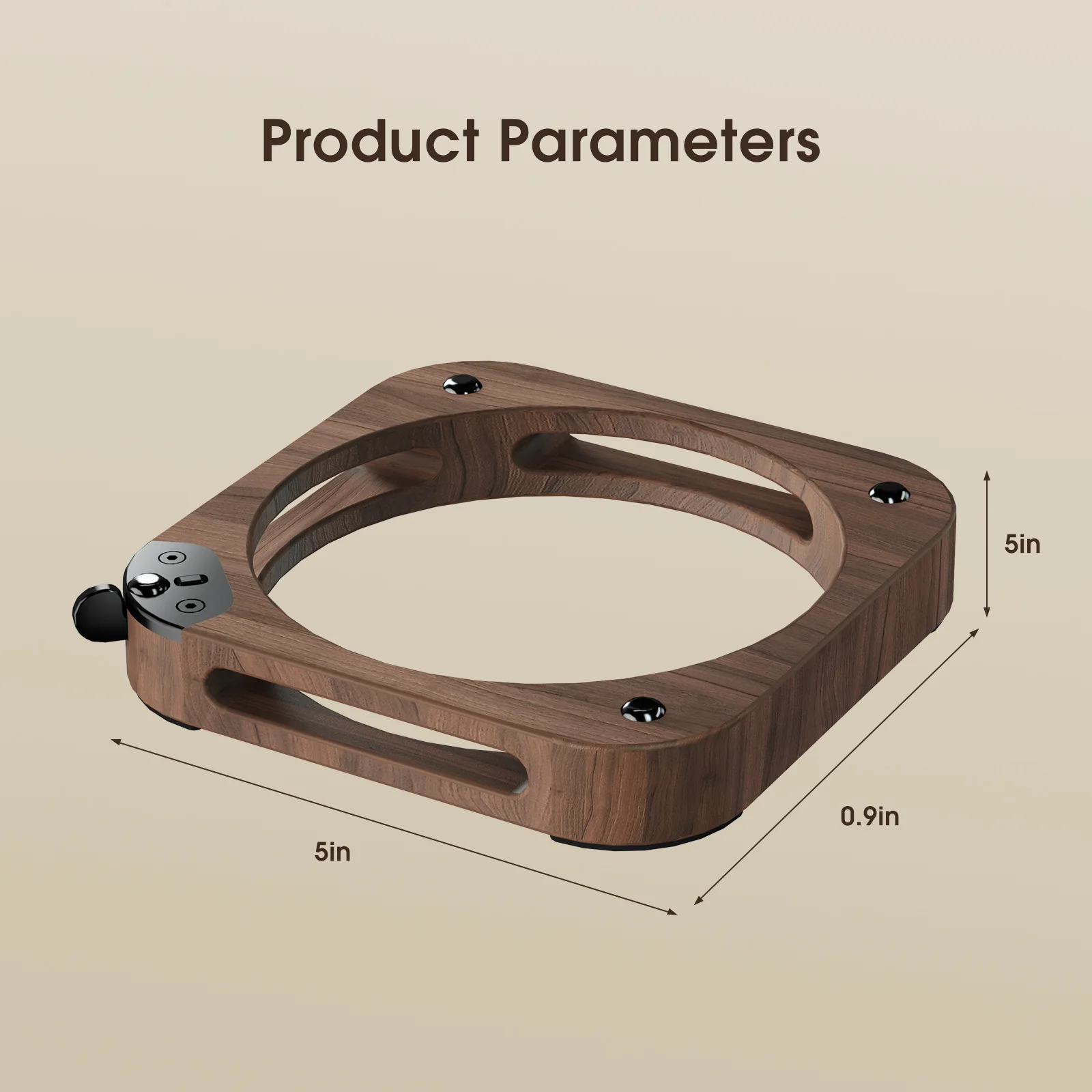 Para Mac Mini M4 2024 Base de nogal soporte de refrigeración a prueba de polvo botón de interruptor externo diseño a prueba de polvo elevado accesorios de PC