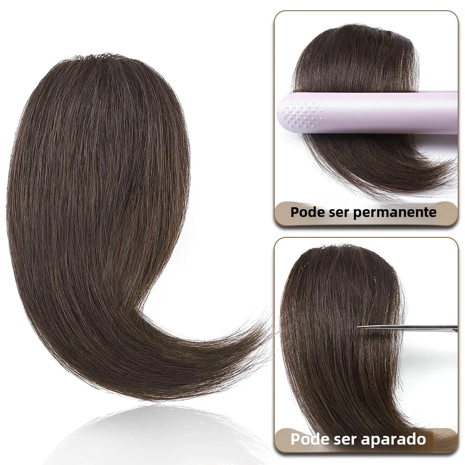S-noilite lado separação bang 2 pçs franja de cabelo natural franja de cabelo humano esquerda direita extensões de cabelo 16g franja de cabelo com clipe