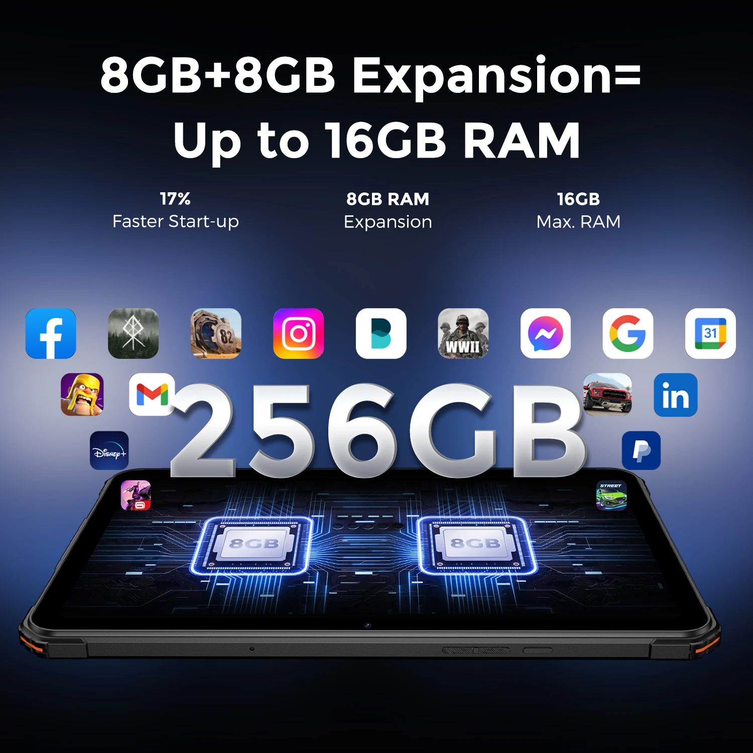 FOSSiBOT DT1 tableta Android 13 pantalla FHD + 2K de 10,4 pulgadas 8GB 256GB 11000mAh 18W carga rápida 48MP cámara tableta robusta