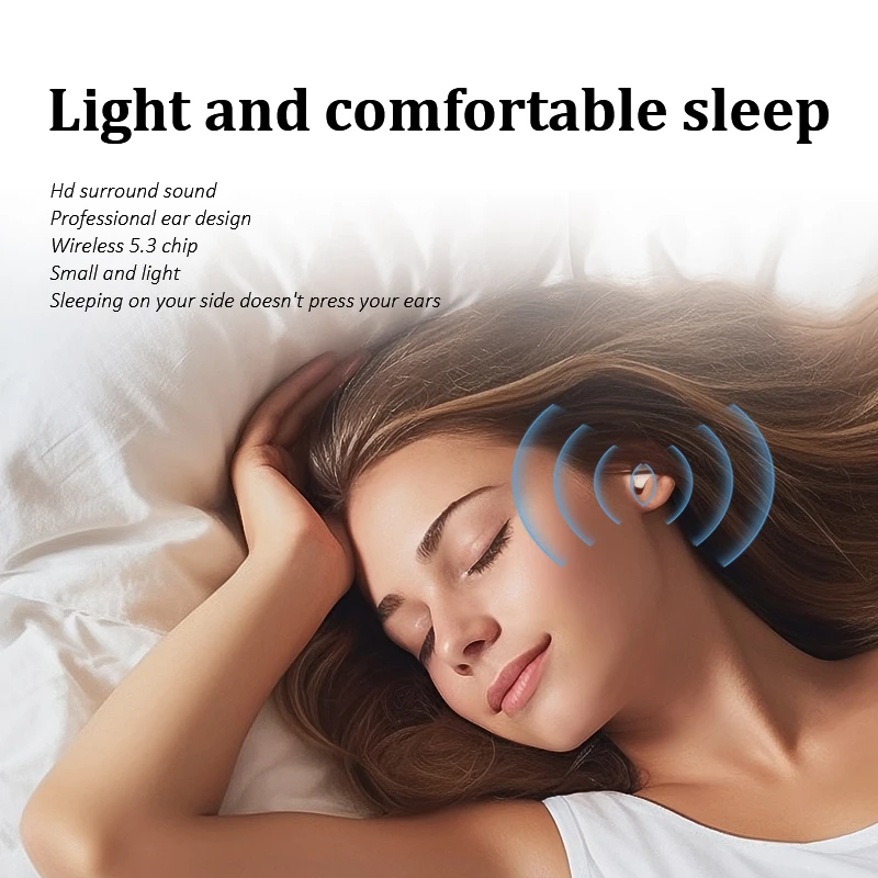 SK19-auriculares Bluetooth 5,3, miniauriculares invisibles TWS, inalámbricos, estéreo HIFI, reducción de ruido, con micrófonos