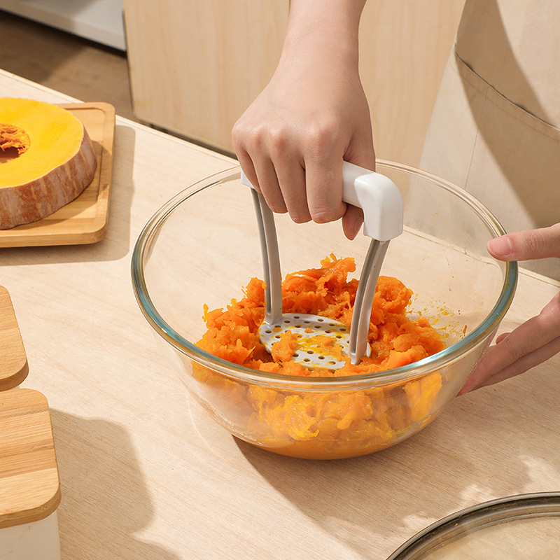 Espremedor de batata manual com alça antiderrapante, Ricer de batata durável, Espremedor de legumes e frutas, Gadgets de cozinha