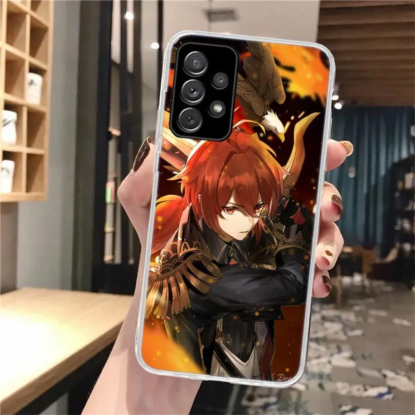 Casing Ponsel Genshin Impact Encer untuk Samsung Galaxy A56 A55 A54 A53 A16 A15 A14 A13 A36 A35 A34 A33 A26 A25 A24 A23 A05S A04S A03