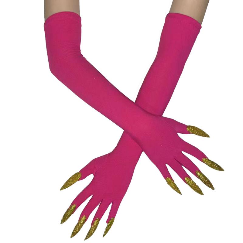 Модные красные перчатки C068 для косплея, Хэллоуина