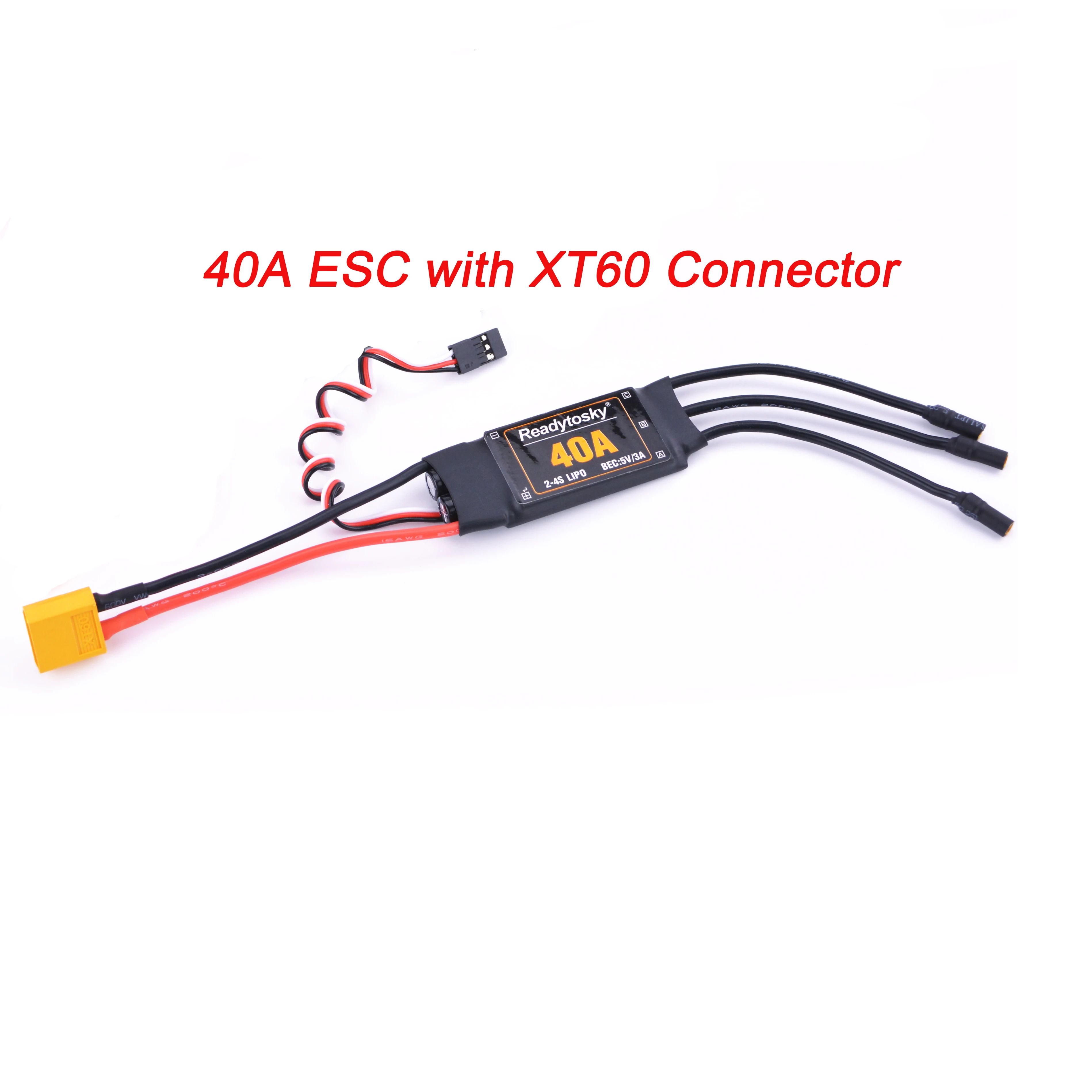 40A Brushless ESC 2-4S Electronic Speed Controller 5V 3A UBEC 3.5 มม.หัวกล้วยสําหรับ RC FPV quadcopter เครื่องบินเฮลิคอปเตอร์