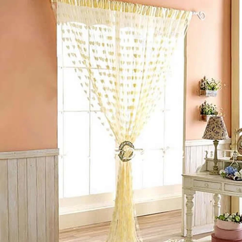Dây Chuyền Trái Tim Trang Trí Màn Mới Lạ Màn Cửa Sổ Phòng Khách Màn Chia Dây Trang Trí Nhà Màn Dây Tua Rua Cửa
