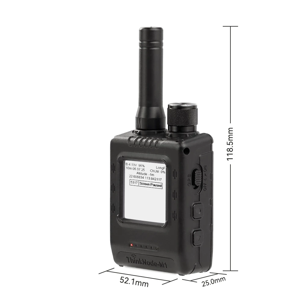 Elecrow ThinkNode-M1 Transceptor LoRa meshtástico nRF52840 Pantalla EPD de 1,54 "Función GPS en tiempo real Caja Opcional-868 MHz