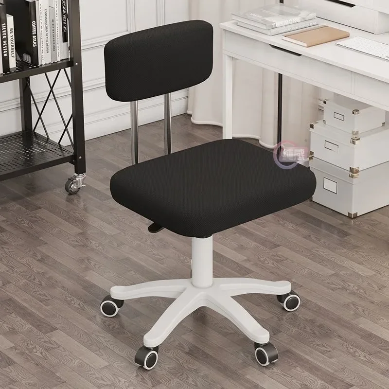 360° Rolling Swivel Computer Chair Home Adjustable Height Elevating Chair Armless Office Chair Low Back with Wheels Furniture