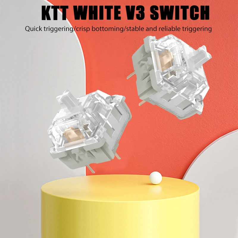 GMKFans ktt kang weiß v3 schalter für diy mechanische tastatur linearer schalter 3pins benutzer definiertes kirsch spiel zubehör mx schalter