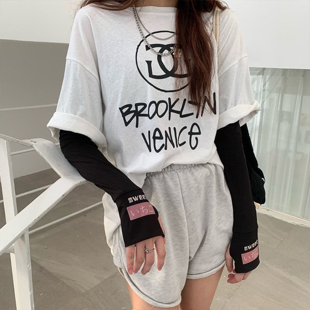 ロングサンUVプロテクションアームカバー、ハンドプロテクター、アイスシルク、日焼け止め、屋外、ハーフウォーマーフィンガー