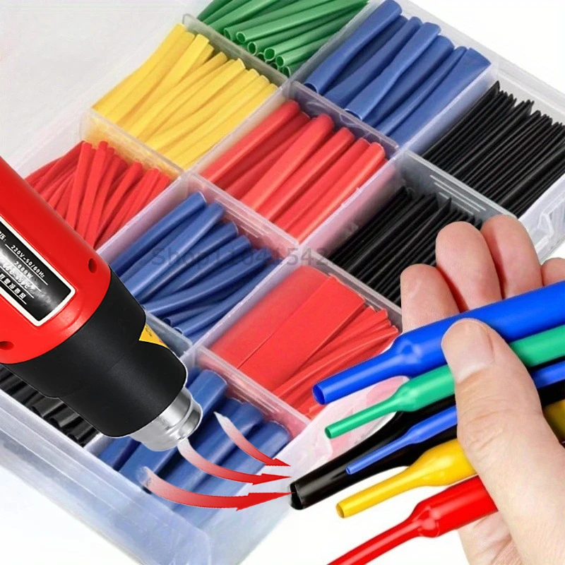 127/165/328/560/650/800 pezzi kit tubi termorestringenti 2:1 filo termoretraibile termoretraibile avvolgimento filo collegare copertura protezione riparazione cavo