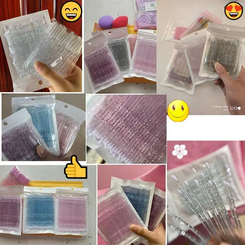 MicroBrush แบบใช้แล้วทิ้ง Eyelashes Extension Lash ส่วนบุคคลถอด Swab Micro แปรงสําหรับเครื่องมือต่อขนตา