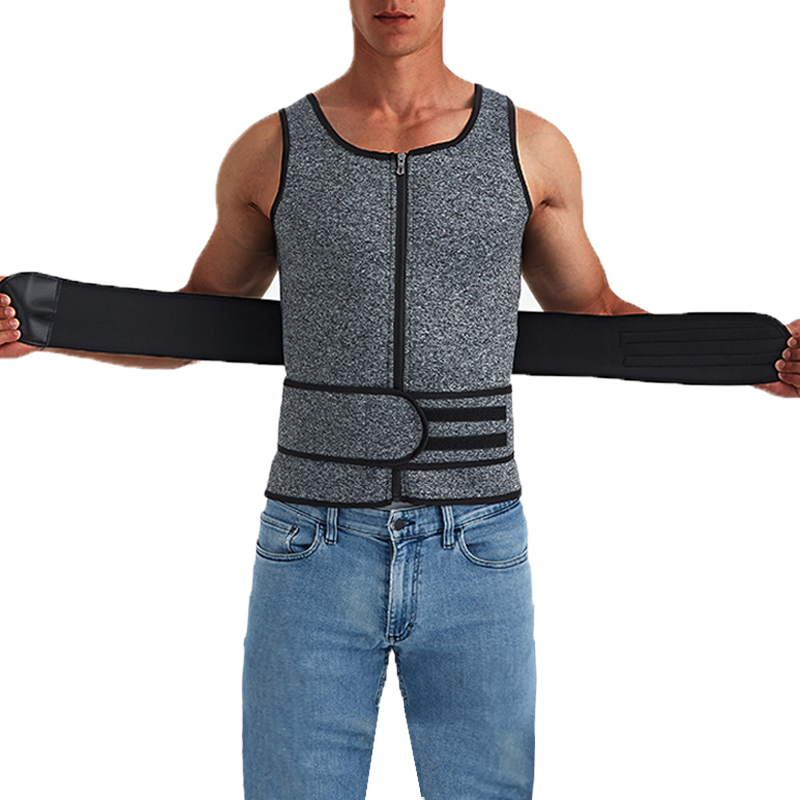 Mannen Body Shaper Taille Trainer Vest Afslanken Shirt Sauna Zweetvest Compressie Ondershirt Shapewear Vetverbrander Workout Tank Tops