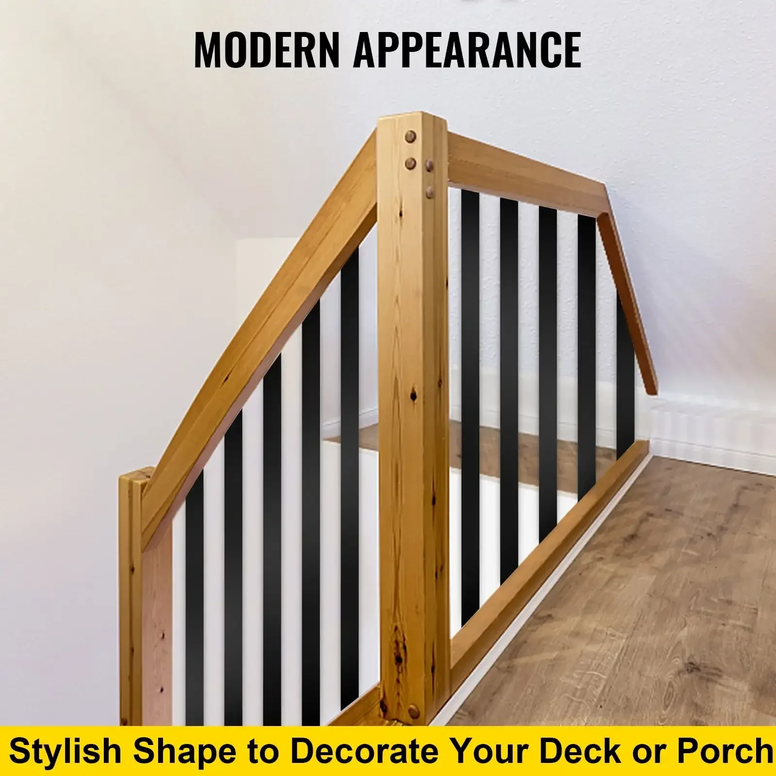 Deck Balusters, 76 Pack Metal Deck Spindles, 29.5"x1" Staircase Baluster With Screws
