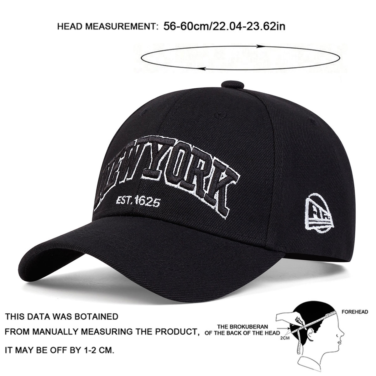 NewYork Letter Embroidery Baseball Caps Spring and Autumn Outdoor Adjustable Casual Hats Sunscreen Hat