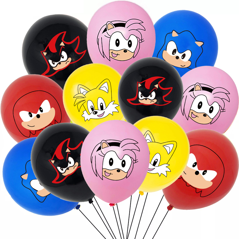 New Cartoon Sonic Party Supplies Boys Birthday Party Disposable Tableware Set Paper Plate Cup Napkins Baby Shower Decorations