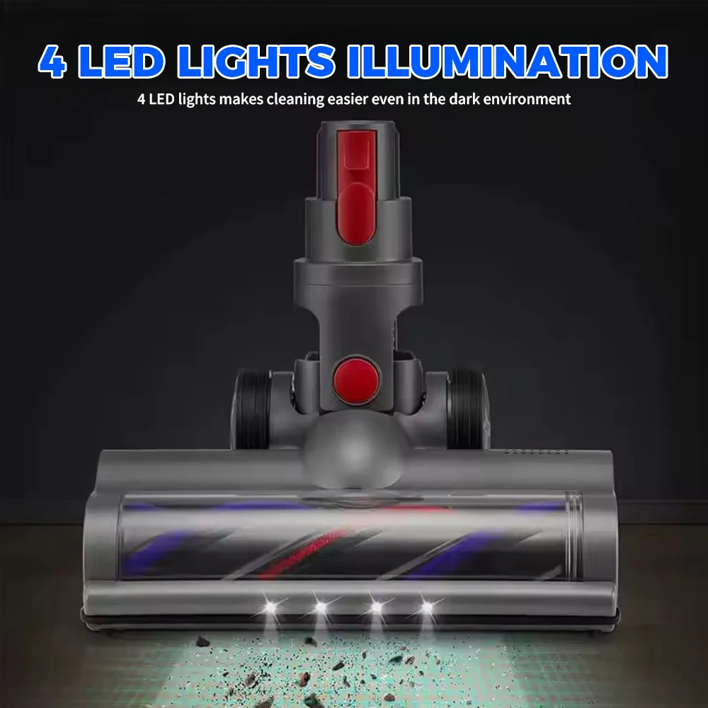 Cordless Vacuum Cleaner Roller Brush Head for Dyson V7 V8 V10 V11 V15 Quick-Release Motorhead with LED Headlight,Roller brush