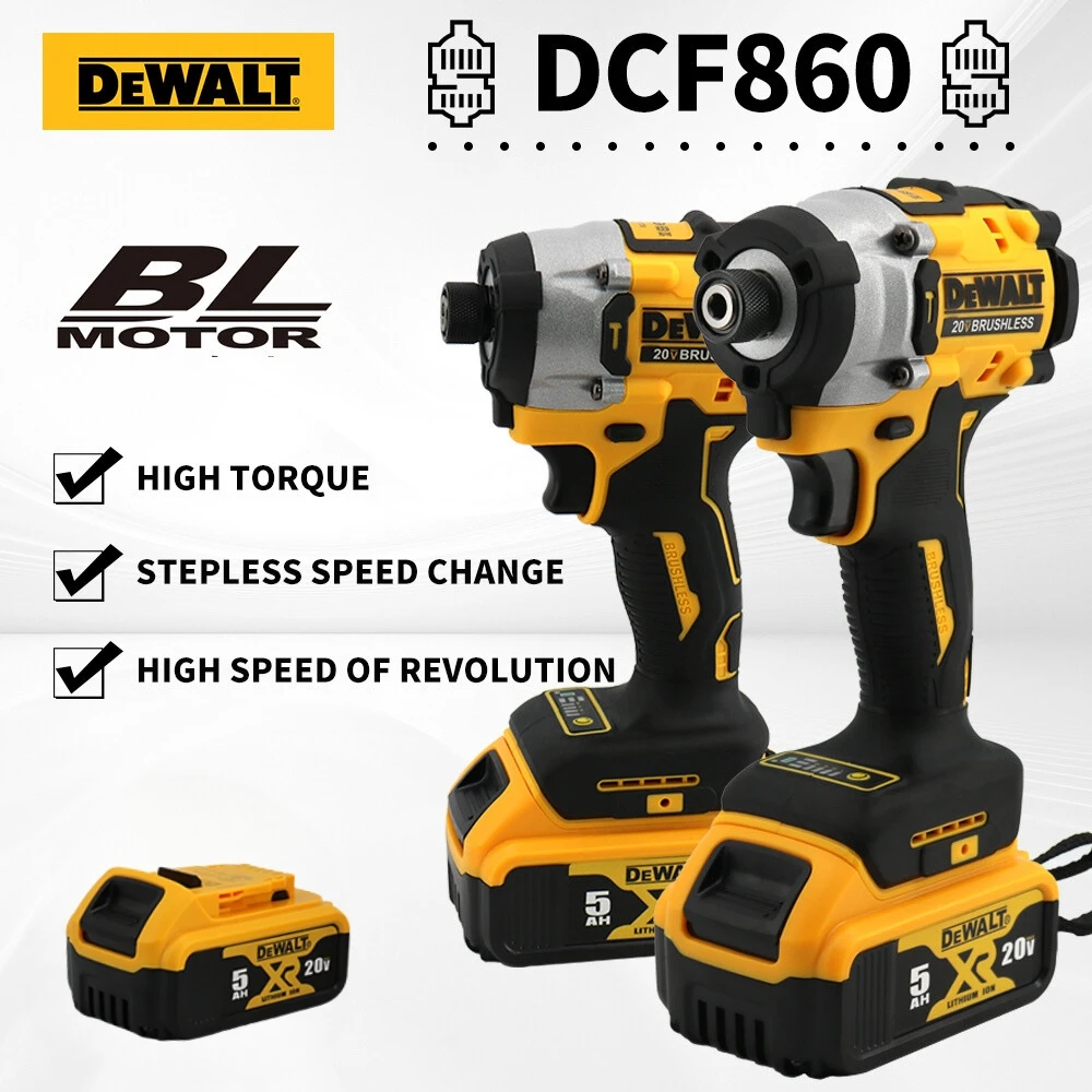 DEWALT DCF860 Cordless Compact Drill Driver 20V Brushless Electric Screwdriver Rechargeable Power Tools Upgraded from DCF850