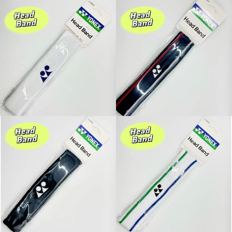 Yonex ที่คาดผมผ้าโพกหัวกีฬาแบดมินตันเทนนิสฟิตเนสซับเหงื่อผ้าหนากันลื่นเข็มขัดวิ่งบาสเก็ตบอลโยคะ