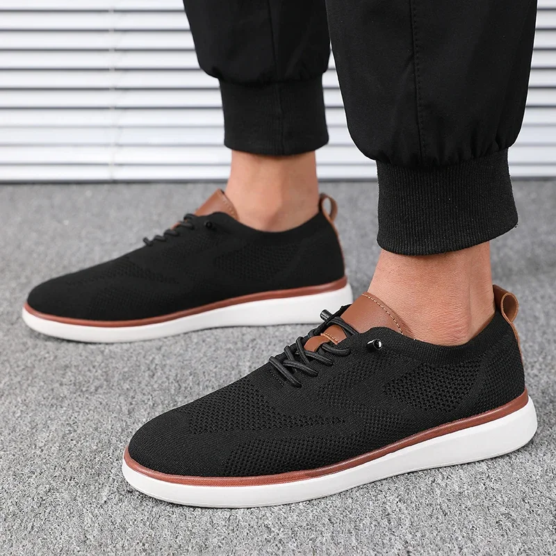 Leichte Strickschuhe für Herren, bequem, ganztägig, bietet hervorragende Passform, Wanderschuhe, geeignet für den täglichen Gebrauch, Wanderschuhe
