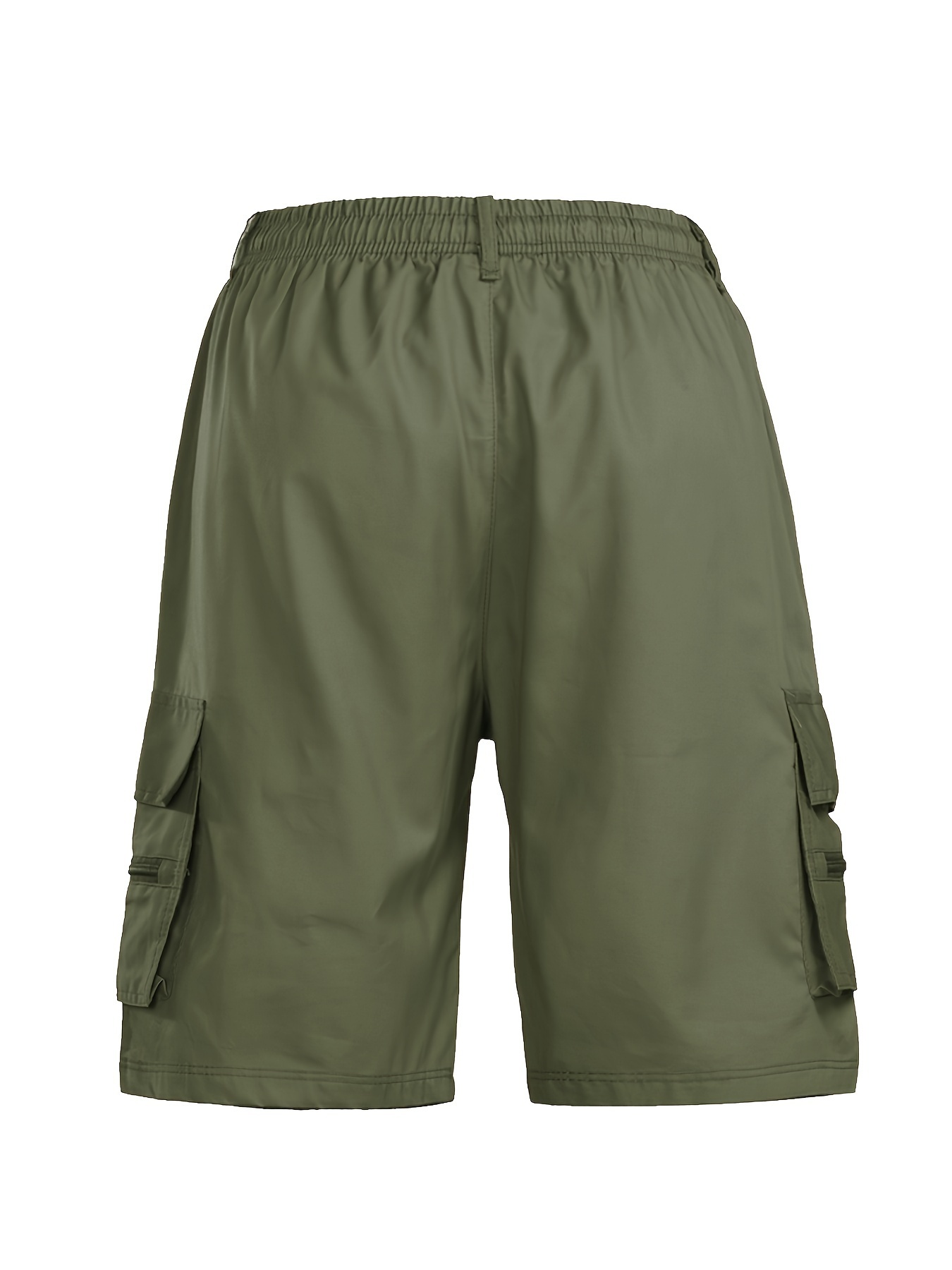 Nuevos pantalones cortos de trabajo para hombre para descanso y trabajo, pantalones geniales con cinco bolsillos grandes, cintura elástica, ropa deportiva para hombre