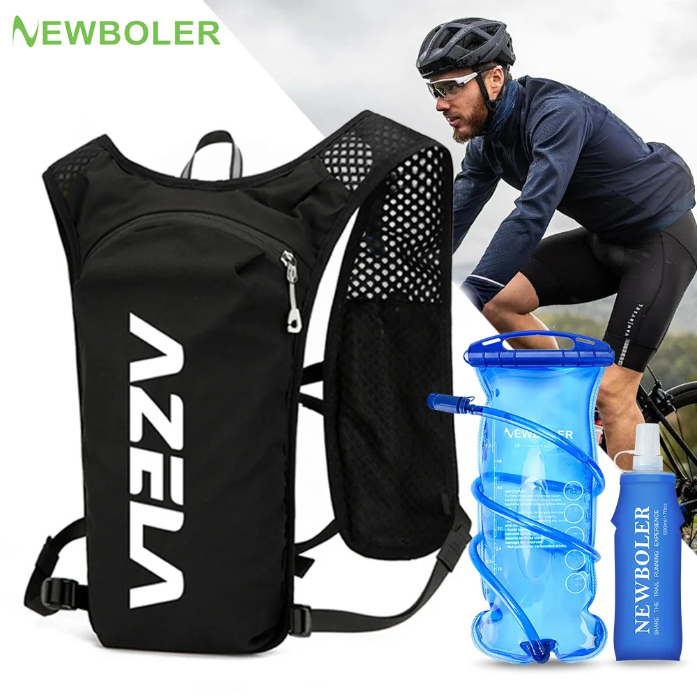 NEWBOLER Trail Running กระเป๋าเป้สะพายหลัง 5L Ultra น้ําหนักเบา Hydration Vest Breathable Functional Pack สําหรับมาราธอนขี่จักรยานเดินป่า