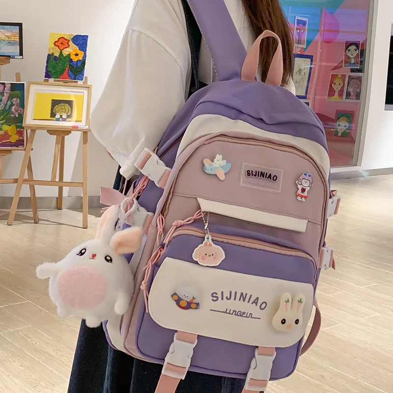 Teenagers Schoolbags Reduce Burden Protect Spine Junior High School Children Large Capacity Shoulder Bags Students Middle New