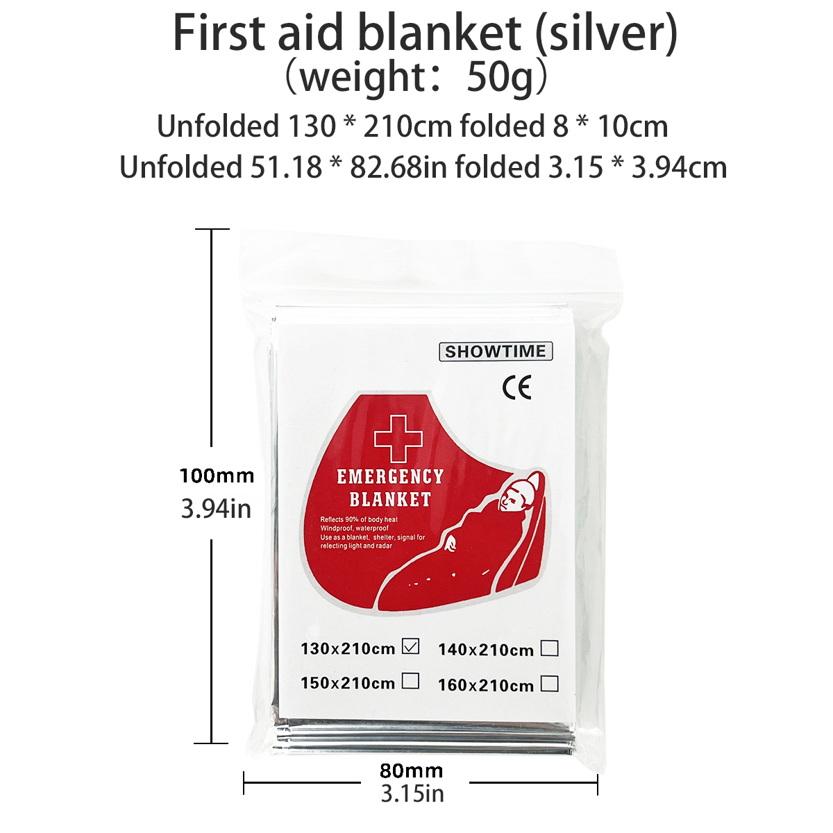 1/2/10PCS Notfall Decke Outdoor Überleben Erste Hilfe Militär Rettungs Kit Winddicht Wasserdichte Folie Thermische Decke für Camping