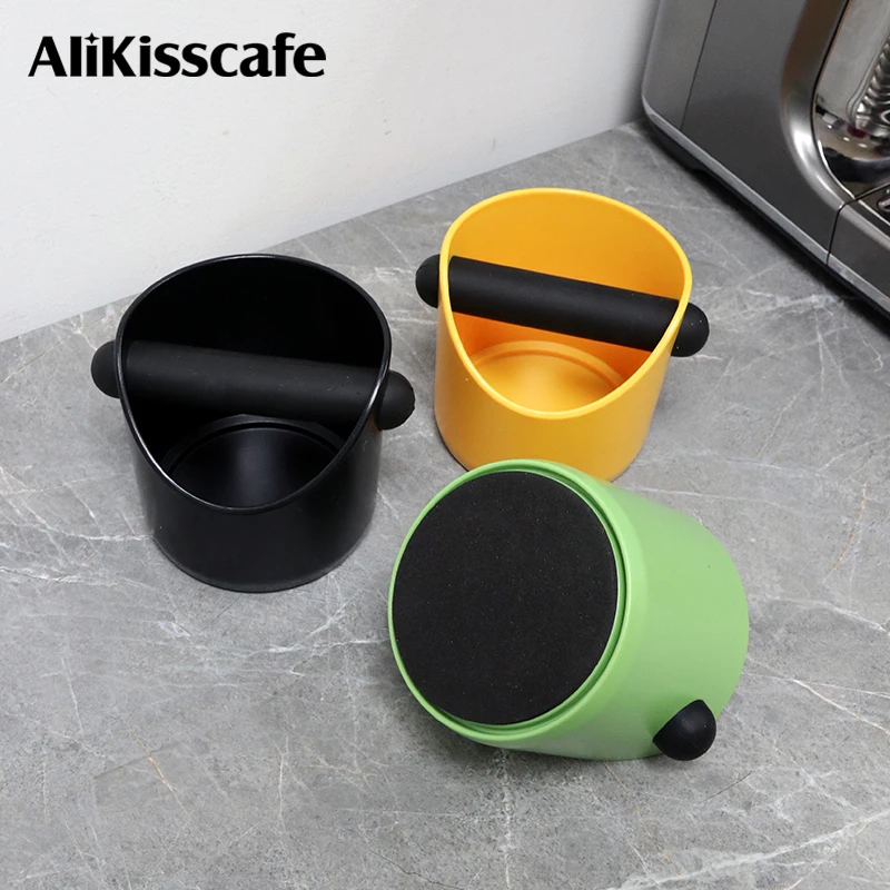 Caja de café antideslizante con barra extraíble, moler cubo de basura, antideslizante, absorbente de golpes para Barista, accesorios de máquina de Espresso