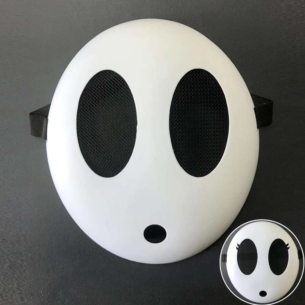 Gra Bros Shy Guy maska ​​Cosplay śmieszne unisex dziecko chłopcy dziewczęta dorosłe maski plastikowe Halloween karnawał kostium imprezowy rekwizyty