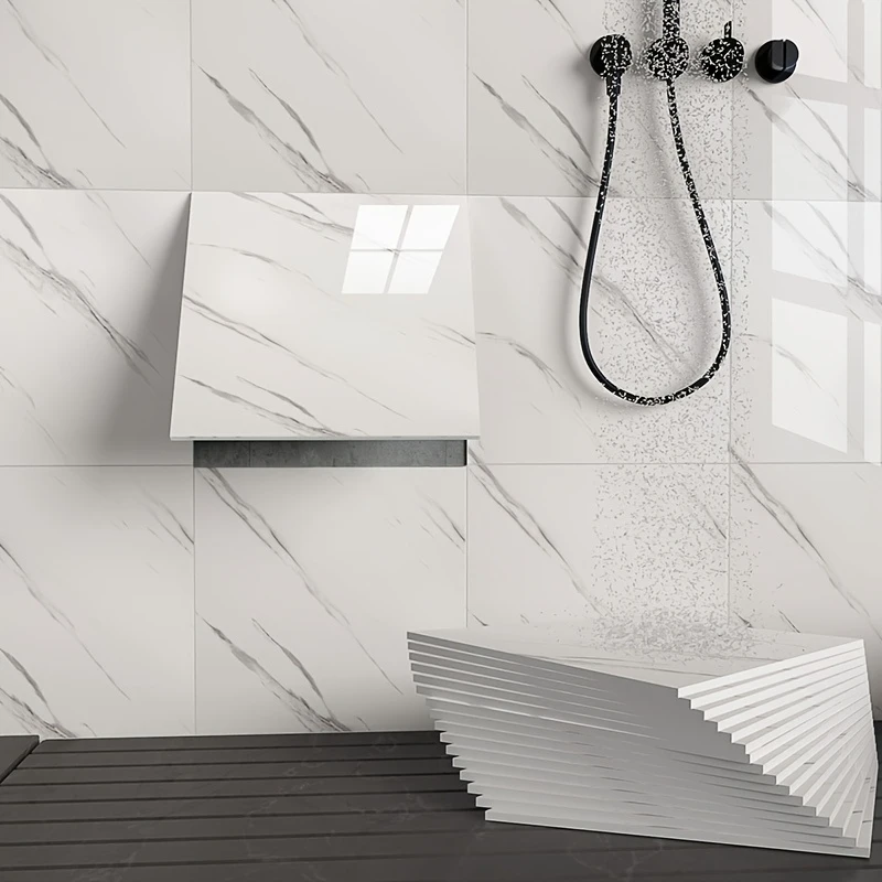 10 шт. самоклеящаяся напольная плитка с мраморным видом, утолщенные износостойкие наклейки из ПВХ для ремонта домашних комнат, простая установка