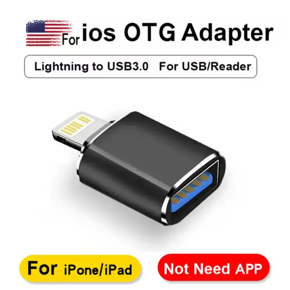 2 pçs otg usb 3.0 adaptador para iphone 14 13 12 pro xs max xr x 8 plus 7 6s ipad relâmpago macho para usb3.0 adaptador para ios13 acima