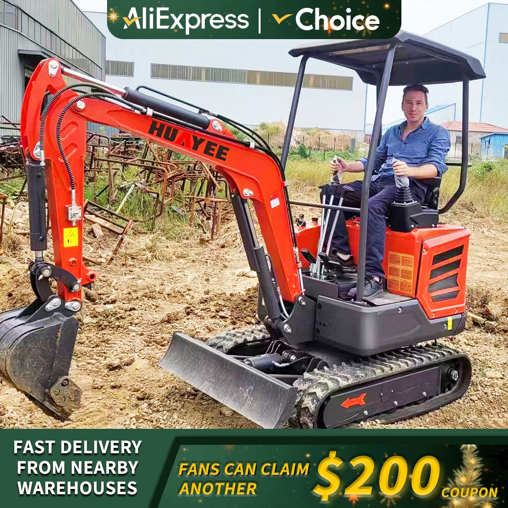 Miniexcavadora de 1 tonelada personalizada, precio de fábrica Huayee, envío gratis, motor Epa, venta al por mayor, excavadora sobre orugas