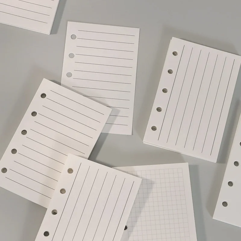M5 40Sheet Loose Leaf Notebook Refill Spiral Binder Inner Page Weekly Monthly To Do Line Dot Grid Inside Paper Stationery