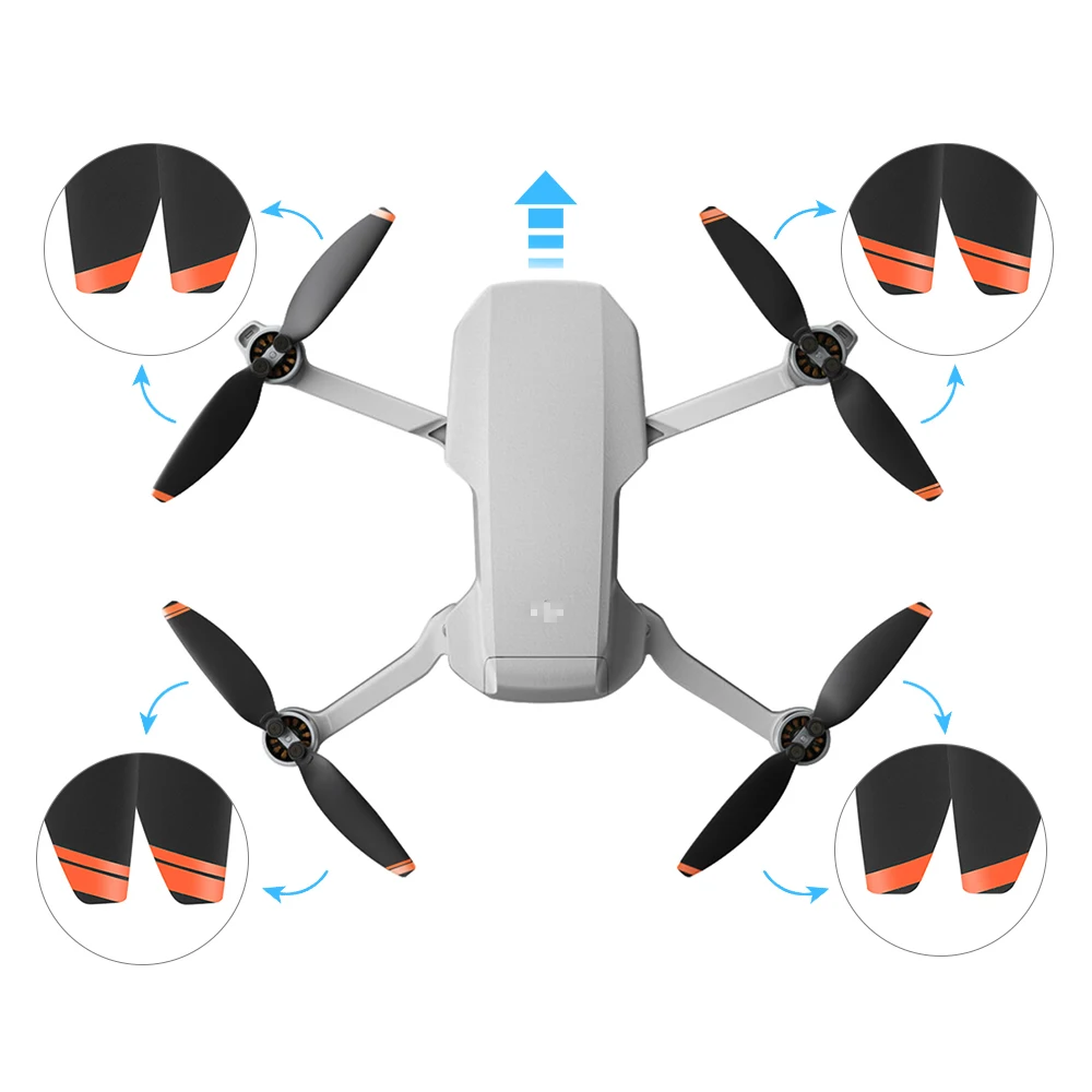 4 Đôi 4726 Cánh Quạt Lưỡi Dao Thay Thế Cho DJI Mini 2/SE Drone Trọng Lượng Nhẹ Cánh Quạt Phụ Tùng mini 2/SE Phụ Kiện