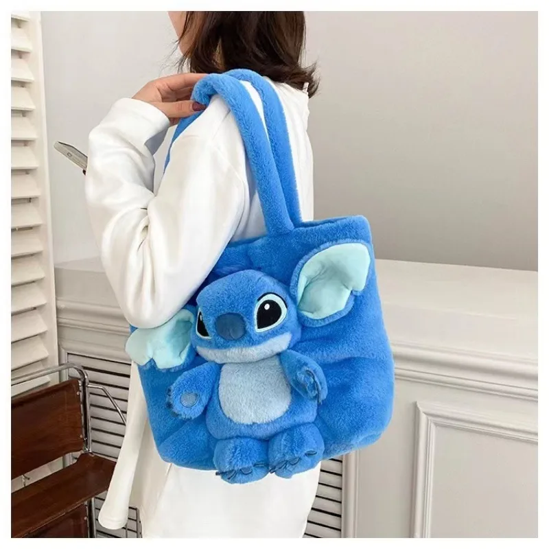 Disney 2025 Nuova borsa a tracolla per bambola in peluche di cartone animato Borsa per ragazze morbida e carina con punto dolce e carino