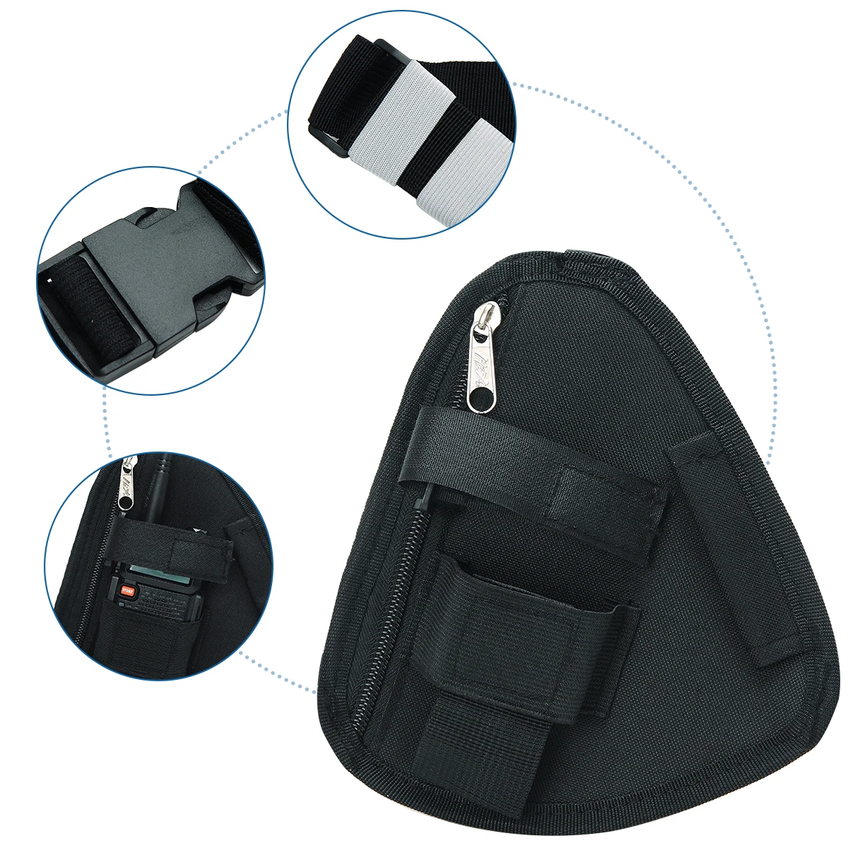 Walkie talkie peito arnês ombro rádio coldre pacote bolsa ajustável coldre para baofeng UV-5R UV-21 pro quansheng UV-K5 k6