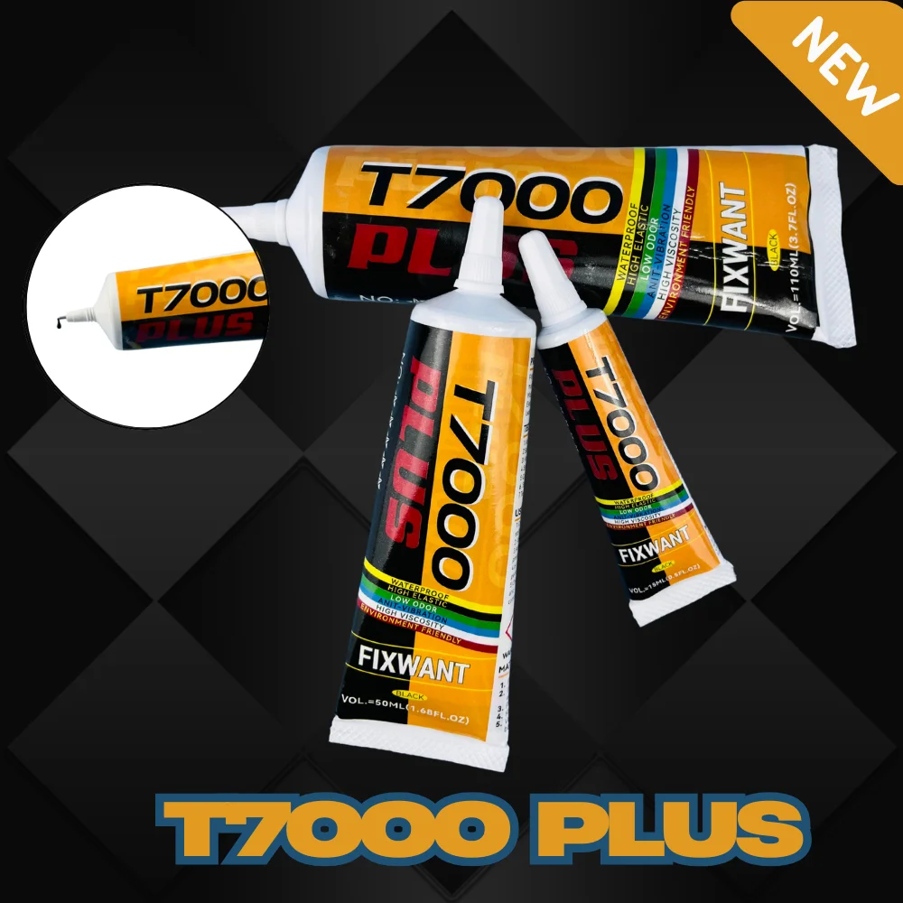 T-7000 Update T7000 PLUS Black Cellphone Repair Glue High Strength Anti-vibration Multi-purpose Adhesive 15ML 50ML 110ML