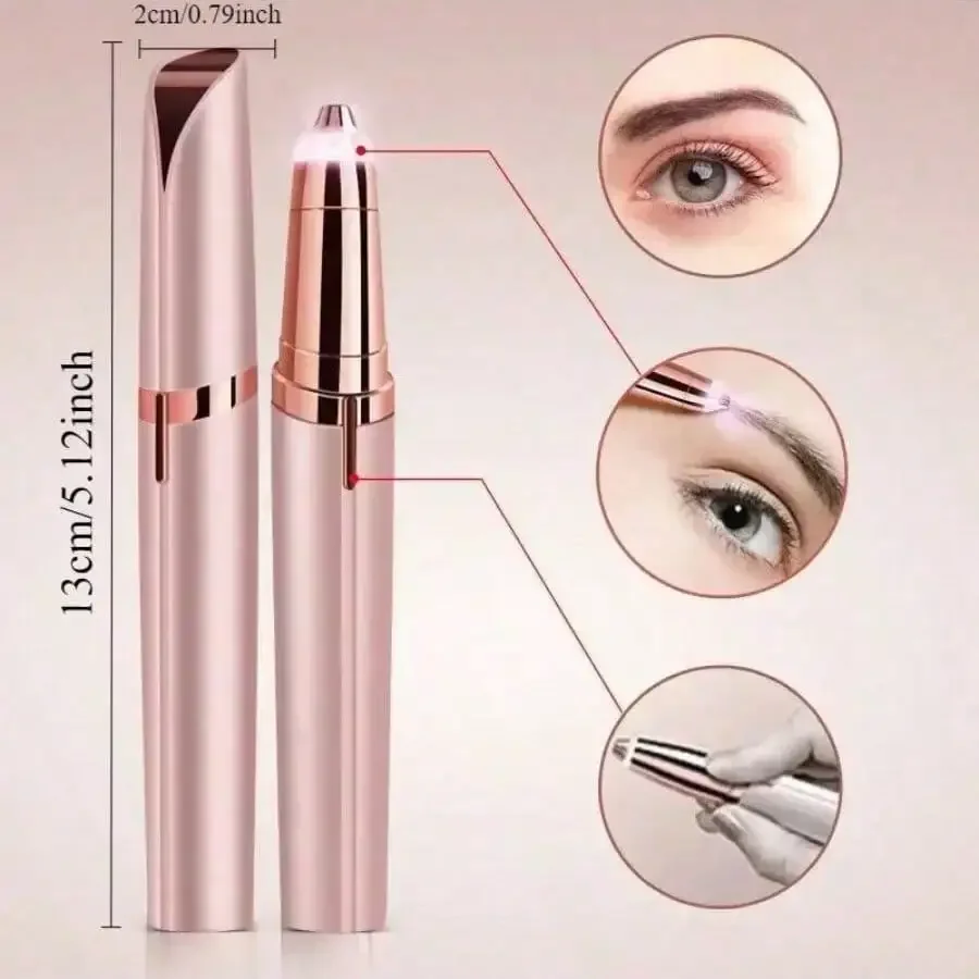 Electric Eyebrow Trimming Tool For Beginners Automatic Electric Eyebrow Trimmer Nose Hair Shaving Brush Scraper 1pc