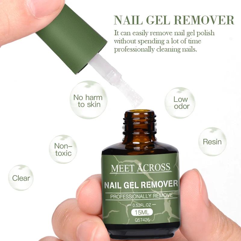 พบกับข้าม 15ml Magic Fast เล็บเจล Polish Remover ทําความสะอาด UV Soak Off กึ่งถาวรเคลือบเงาเล็บเครื่องมือกําจัดเล็บ