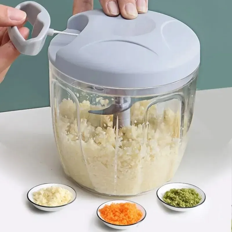 Home Keuken Handmatige gembermolen Knoflook Modderspatten Multifunctionele groentesnijder Handheld vleesmolen Modern minimalistisch