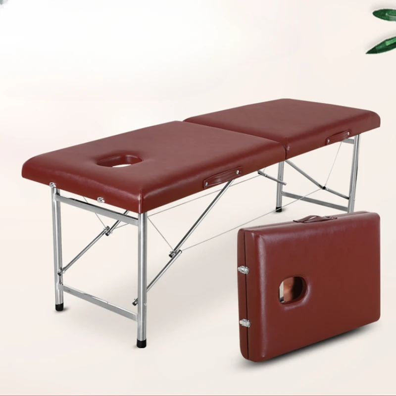 Cama de massagem dobrável portátil para banheiro, cama beleza, tatuagem conforto, rosto, beleza, móveis de salão, WZ50MB