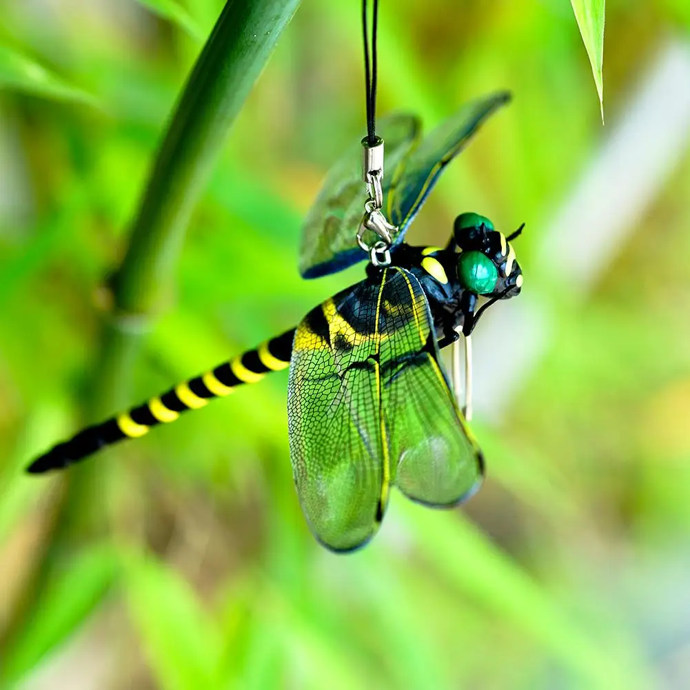 12cm simulación libélula repelente de mosquitos al aire libre insecto modelo jardín adornos colgantes