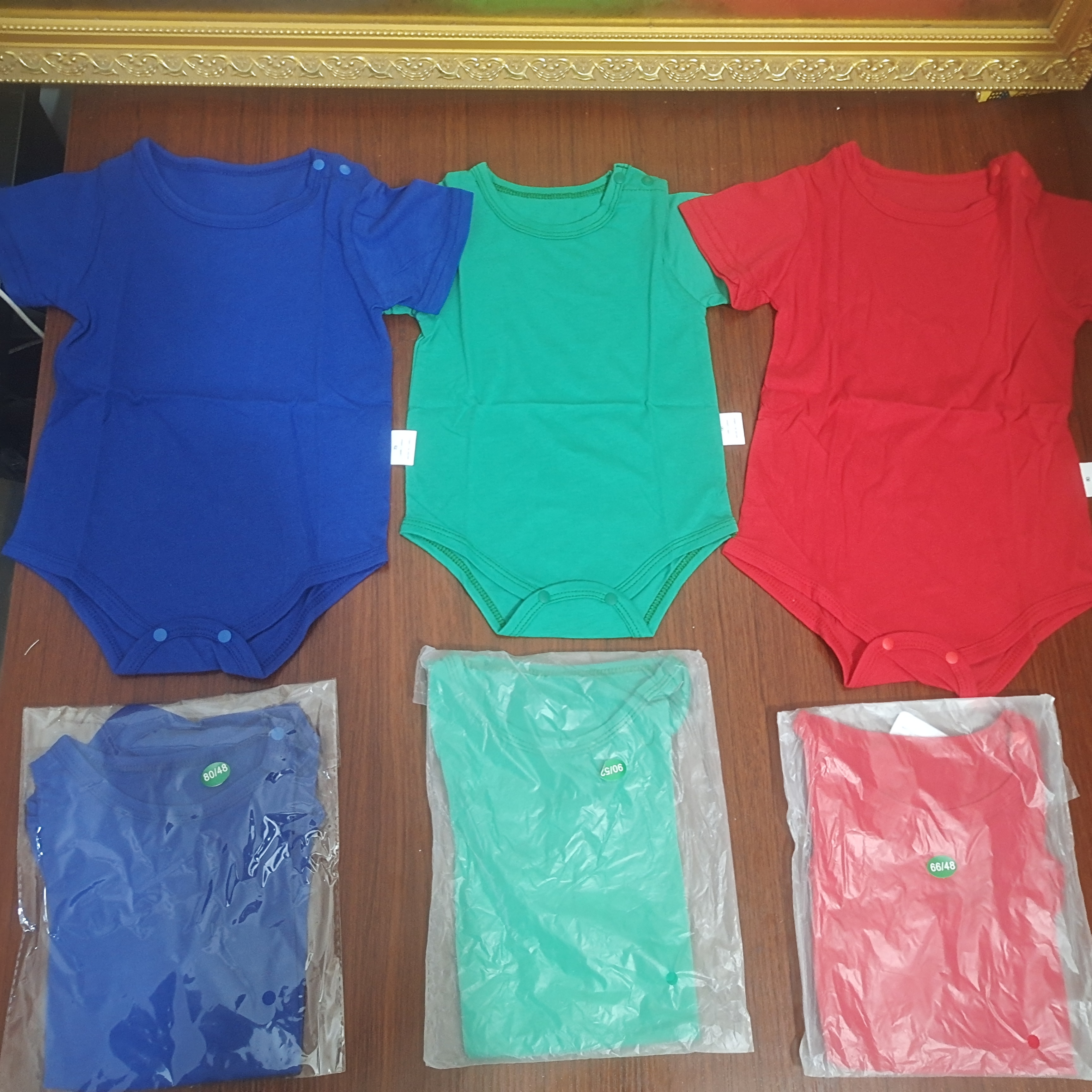 Summer Thin Short Sleeve Solid Color 100% Cotton Baby Rompers Red Blue Green Blank Toddler Onesies 0-24M Newborn Home Bodysuit